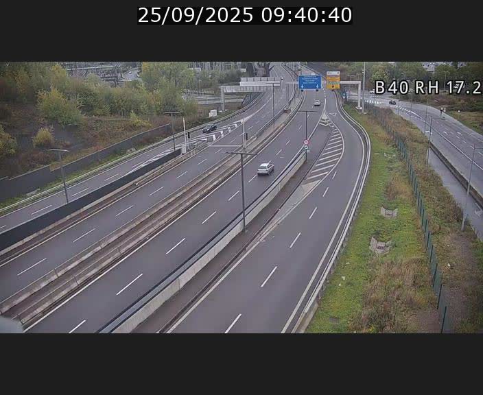 Webcam sur le contournement d'Esch Belval à hauteur de la sortie Université de Luxembourg. Vue orientée vers Luxembourg