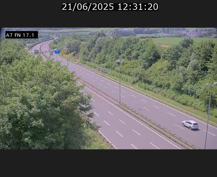 Caméra trafic Luxembourg - A7, Merscherbierg direction Mersch