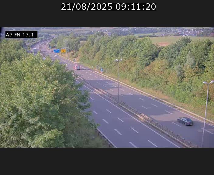 Caméra trafic Luxembourg - A7, Merscherbierg direction Mersch
