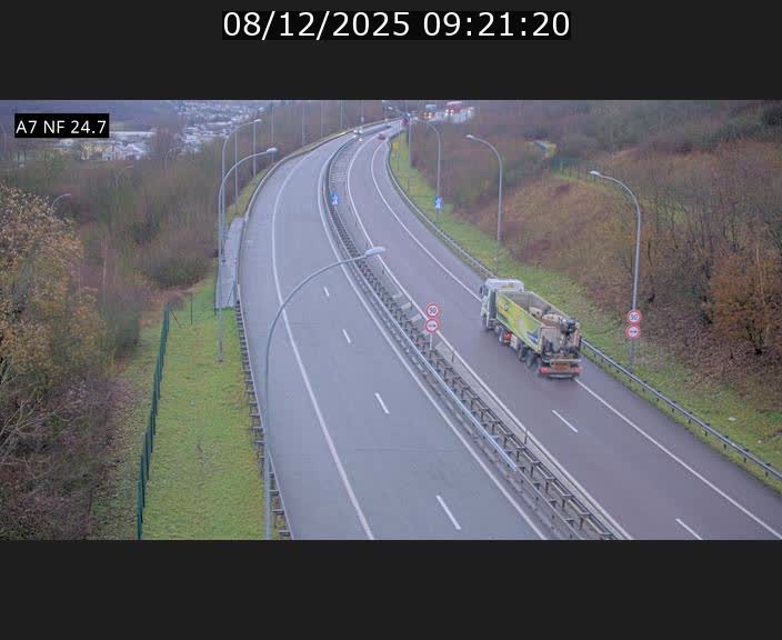 Caméra trafic Luxembourg - A7, Schieren direction Mersch