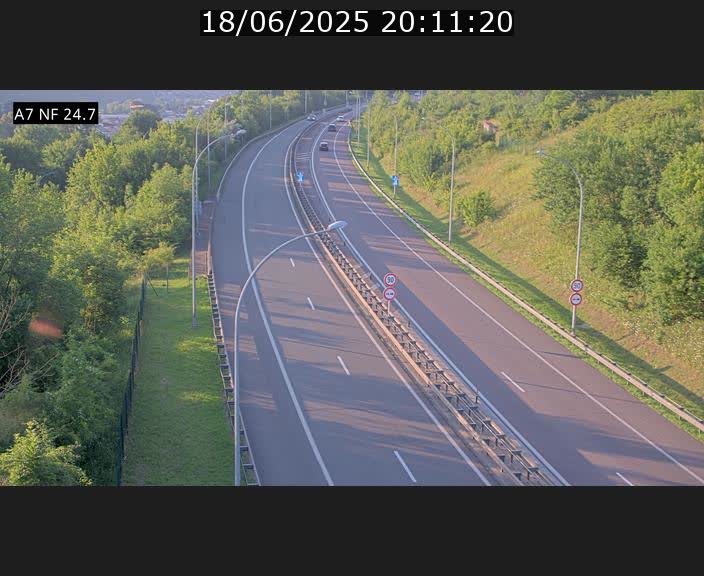 Caméra trafic Luxembourg - A7, Schieren direction Mersch