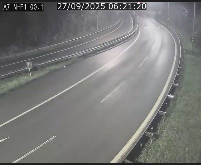 Webcam autoroute Luxembourg A7 située dans la sortie 1 Waldhof, vers la N11, avant le Tunnel Stafelter