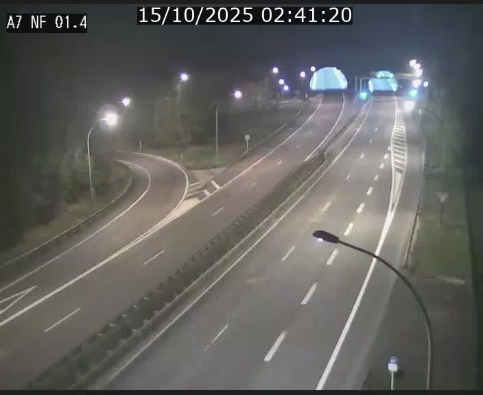 Caméra autoroute Luxembourg A7 - Echangeur Waldhaff - direction Tunnel Stafelter