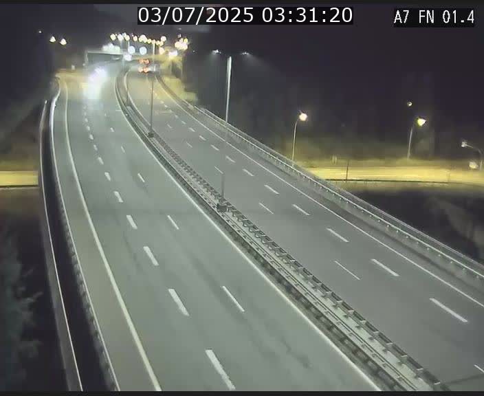 Caméra autoroute Luxembourg A7 - Tunnel Stafelter - direction Echangeur Grünewald