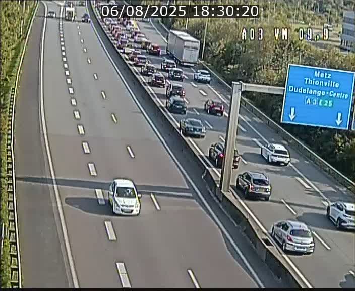 Webcam Autoroute à la Croix de Bettembourg - A3 - BK 9.9 - direction France