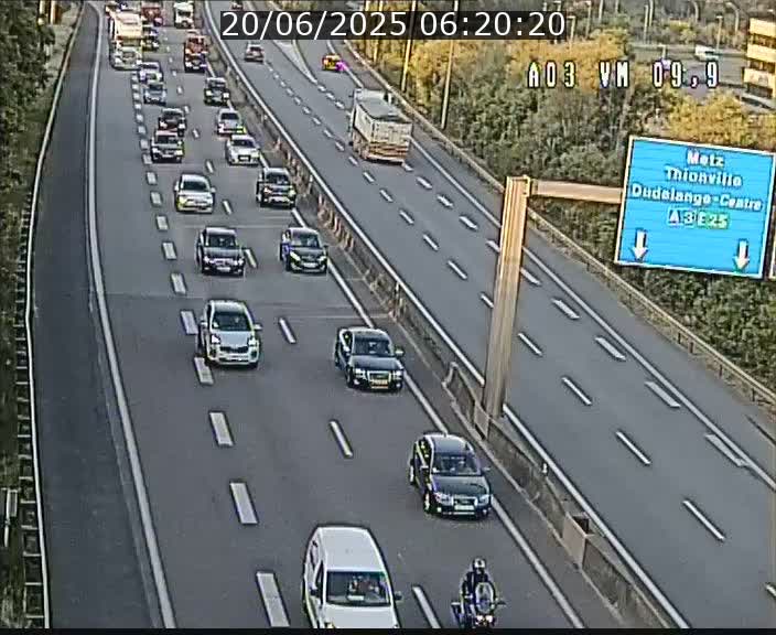 Webcam Autoroute à la Croix de Bettembourg - A3 - BK 9.9 - direction France