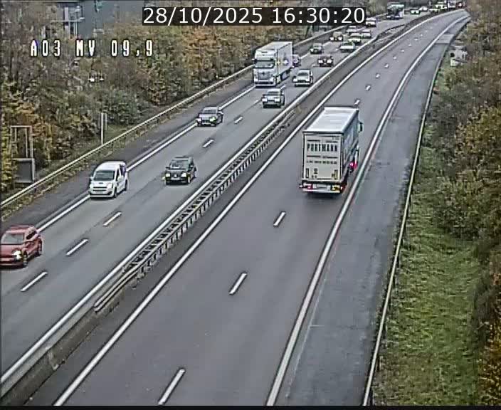 Webcam Autoroute à la Croix de Bettembourg - A3 - BK 9.9 - direction Luxembourg-Ville