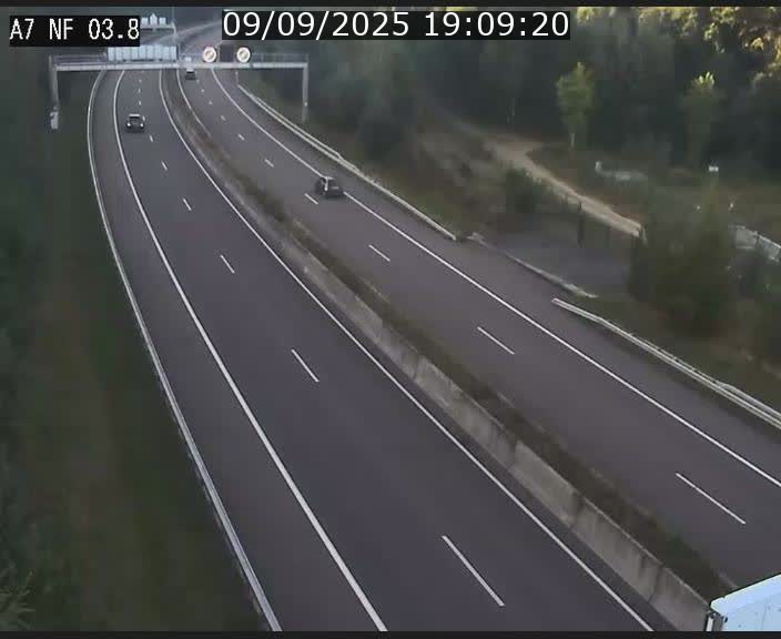 Webcam autoroute A7 au Luxembourg à la sortie du Tunnel Stafelter vers le Nord