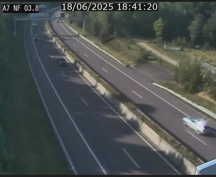 Webcam autoroute A7 au Luxembourg à la sortie du Tunnel Stafelter vers le Nord