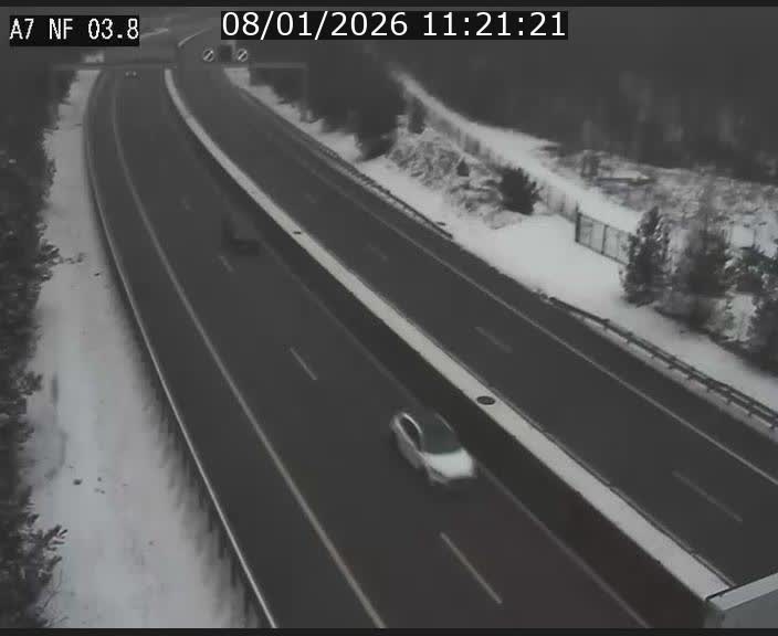 Webcam autoroute A7 au Luxembourg à la sortie du Tunnel Stafelter vers le Nord