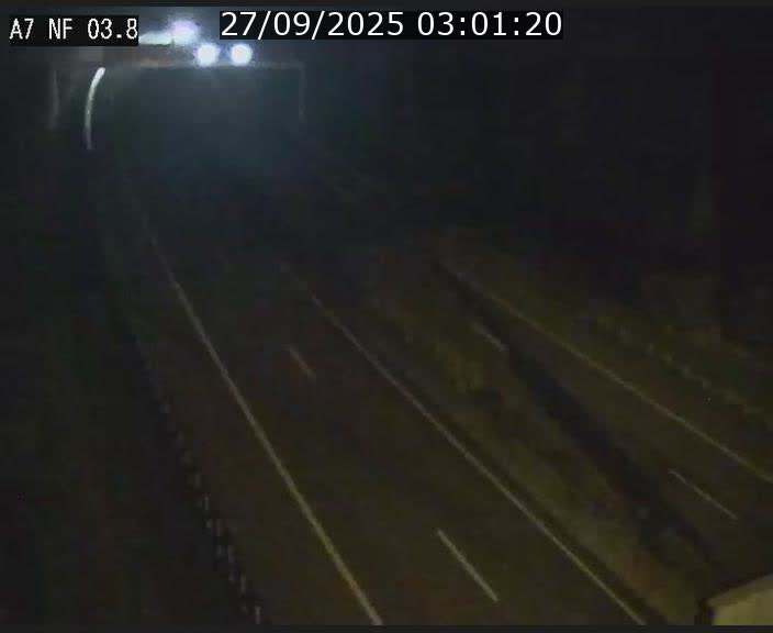Webcam autoroute A7 au Luxembourg à la sortie du Tunnel Stafelter vers le Nord