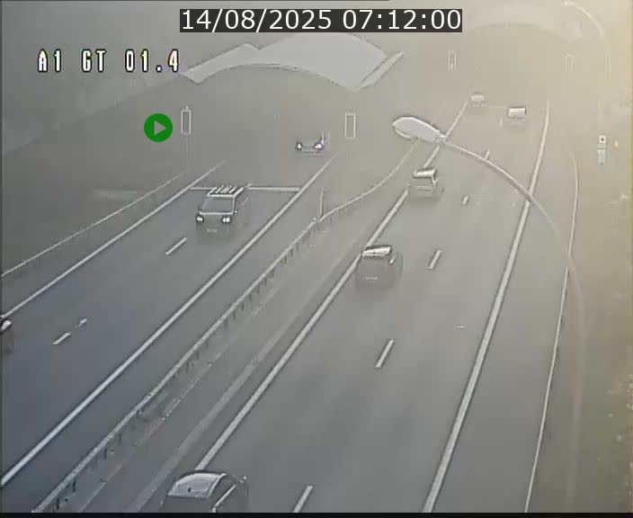 Traffic live webcam Luxembourg Hesperange - A1 direction Kirchberg - BK 1.4