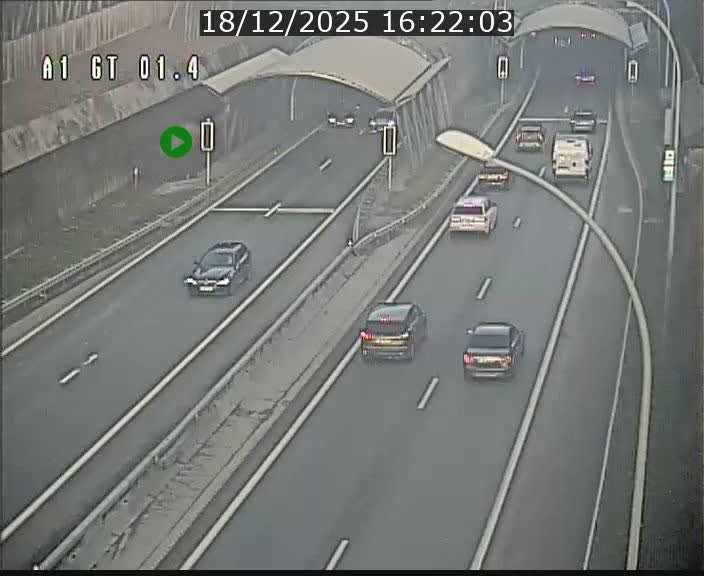 Traffic live webcam Luxembourg Hesperange - A1 direction Kirchberg - BK 1.4