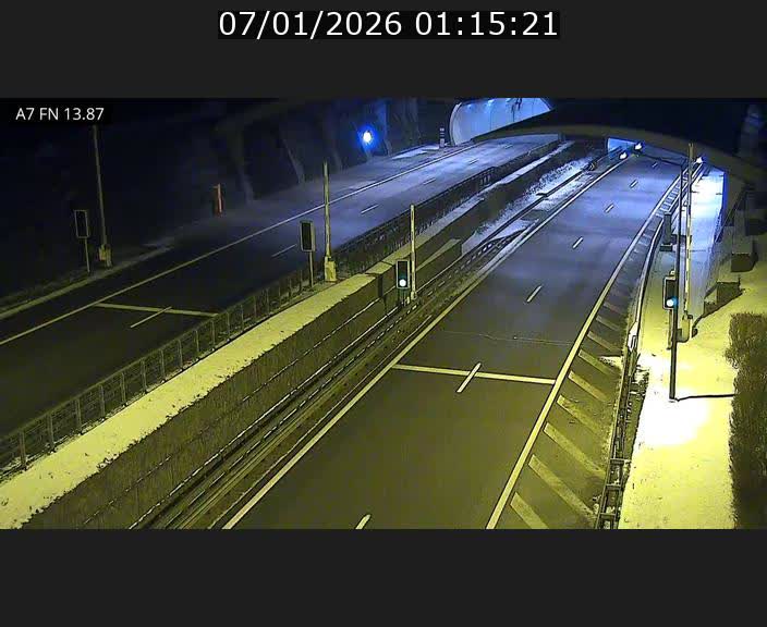 Caméra trafic Luxembourg - A7, Tunnel Gousselerbierg, entrée nord, direction Lorentzweiler