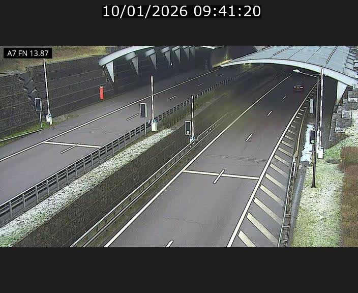 Caméra trafic Luxembourg - A7, Tunnel Gousselerbierg, entrée nord, direction Lorentzweiler