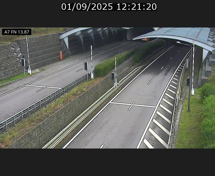 Caméra trafic Luxembourg - A7, Tunnel Gousselerbierg, entrée nord, direction Lorentzweiler