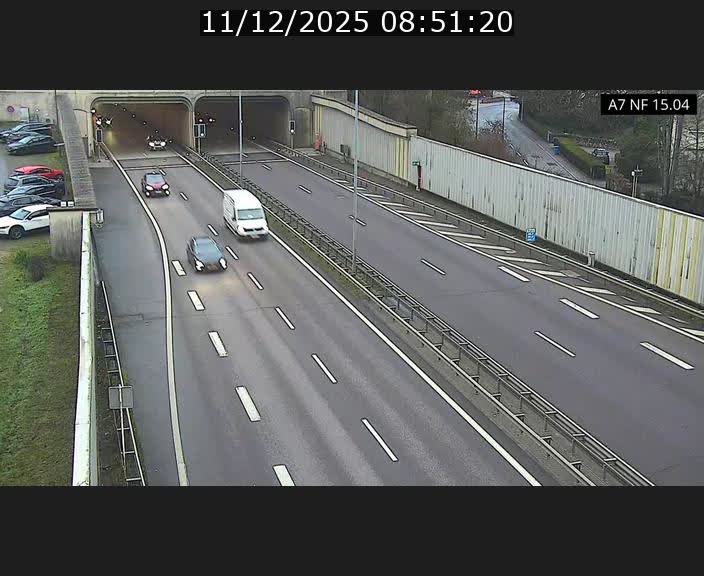 Caméra trafic Luxembourg - A7, Tunnel Mersch, entrée sud, direction Ettelbruck