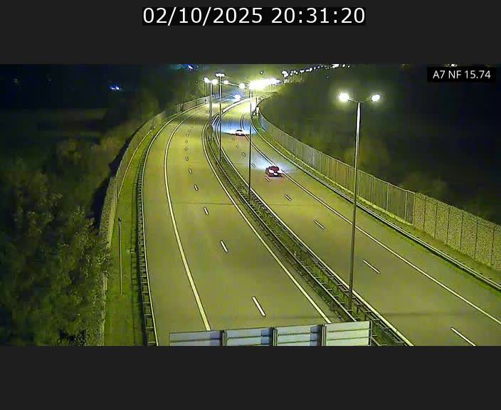 Caméra trafic Luxembourg - A7, Tunnel Mersch, entrée nord, direction Lorentzweiler