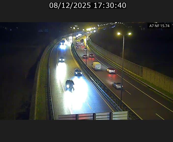 Caméra trafic Luxembourg - A7, Tunnel Mersch, entrée nord, direction Lorentzweiler