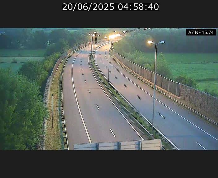 Caméra trafic Luxembourg - A7, Tunnel Mersch, entrée nord, direction Lorentzweiler