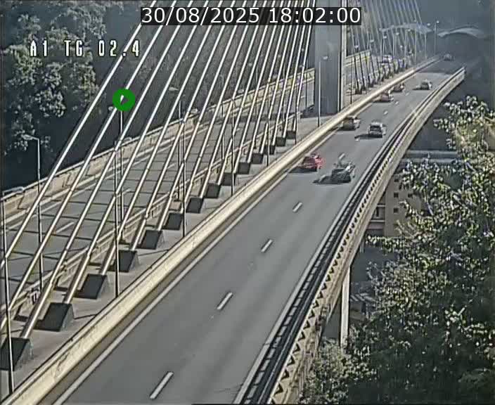 Traffic live webcam Luxembourg Sandweiler - A1 direction Luxembourg-ville - BK 2.4