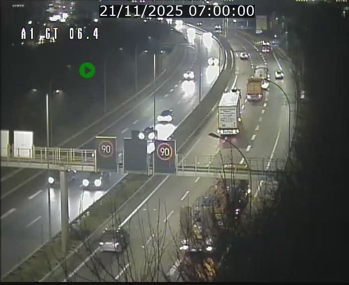 Traffic live webcam Luxembourg Hamm - A1 direction Sandweiler - BK 6.4