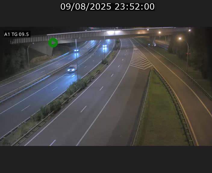 Traffic live webcam Luxembourg Jonction Grünewald - A1 direction Luxembourg-ville - BK 9.5