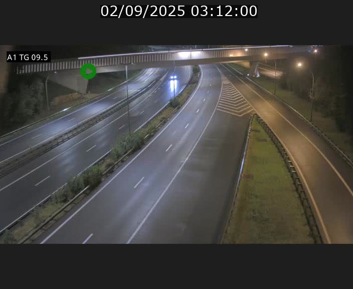 Traffic live webcam Luxembourg Jonction Grünewald - A1 direction Luxembourg-ville - BK 9.5