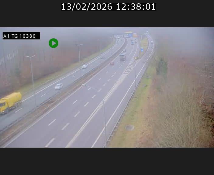 Traffic live webcam Luxembourg Senningerberg - A1 direction Luxembourg Kirchberg - BK 10.3