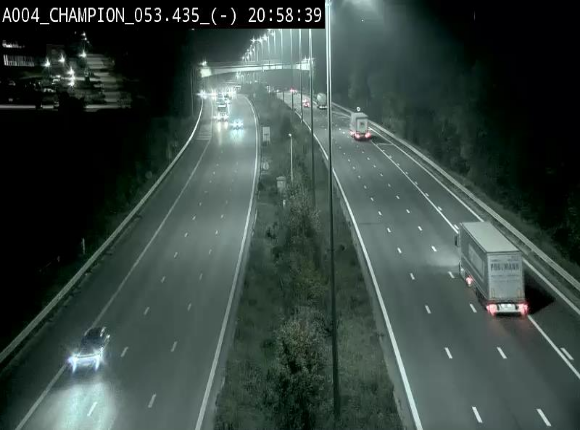Webcam E411 à Champion, à proximité de Namur. Vue orientée vers Bruxelles