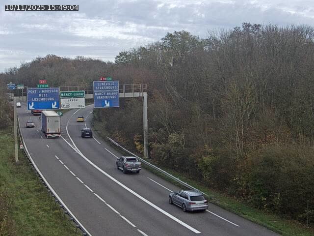 Caméra autoroute France - Biffurcation A31/A33, Laxou direction Nancy