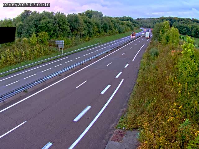 Webcam sur la N19 à Lyoffans. Vue orientée vers Vesoul