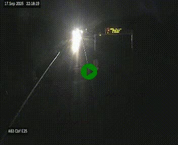 Webcam autoroute A63 en périphérie de Bordeaux au sud-est de la ville, en provenance du bassin d'Arcachon. Vue orientée vers Bordeaux