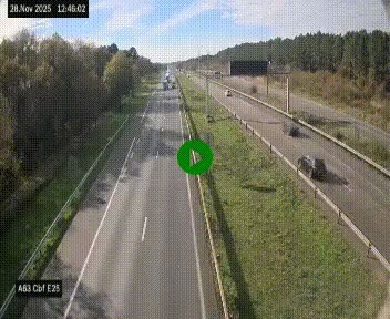 Webcam autoroute A63 en périphérie de Bordeaux au sud-est de la ville, en provenance du bassin d'Arcachon. Vue orientée vers Bordeaux