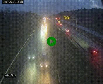 Webcam autoroute A63 en périphérie de Bordeaux au sud-est de la ville, en provenance du bassin d'Arcachon. Vue orientée vers Bordeaux