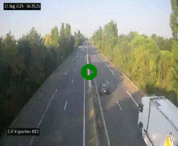 Webcam routière à la fin de la N10, en périphérique ouest d'Angouleme, proche de la jonction avec l'A10