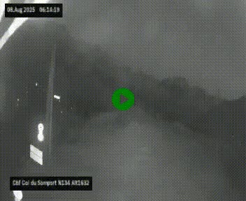Webcam au col du Somport, côté français, sur la N134, dans les Pyrénées, en direction de l'Espagne, à 1632 mètres d'altitude