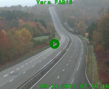 Caméra routière sur l'autoroute A20 à Bessines-sur-Gartempe. Vue orientée vers Paris