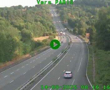 Caméra routière sur l'autoroute A20 à Bessines-sur-Gartempe. Vue orientée vers Paris