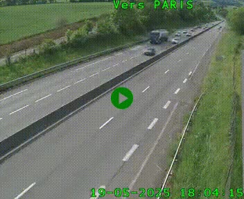 Caméra routière sur l'autoroute A20 à Saint-Hilaire-Bonneval, au sud de Limoges. Vue orientée vers Paris