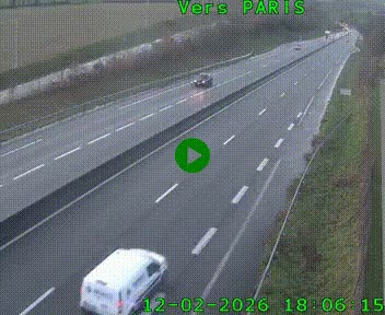 Caméra routière sur l'autoroute A20 à Saint-Hilaire-Bonneval, au sud de Limoges. Vue orientée vers Paris