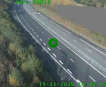 Caméra routière sur l'autoroute A20 à Saint-Pardoux-l'Ortigier, à la jonction avec l'A89. Vue orientée vers Paris