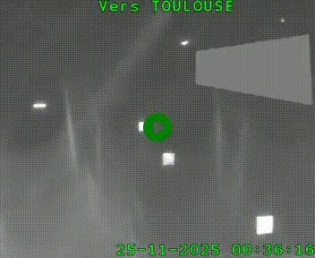 Caméra routière sur l'autoroute A20 à Noailles, en périphérie de Brive-la-Gaillarde. Vue orientée vers Toulouse