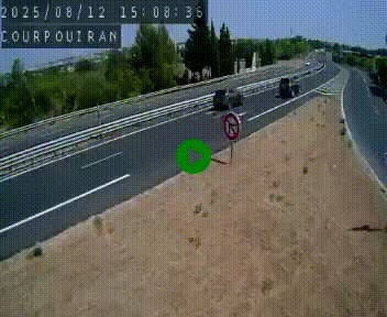 Caméra routière France - N109, Courpouiran - La plaine, en direction de Clermont l'Hérault, à la sortie de Montpellier