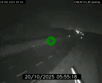 Webcam sur la N165 à hauteur de Savenay, au nord-ouest de Nantes en direction de la Bretagne
