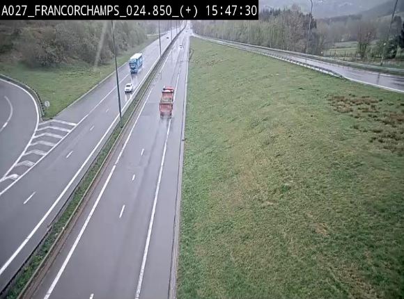 Caméra autoroutière à proximité du circuit de Spa-Francorchamps à Stavelot sur l'A27/E42