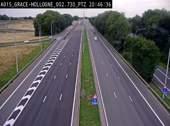Caméra trafic Belgique - Grâce-Hollogne - E42, jonction avec A604, direction Loncin/Aéroport de Liège -  BK 3.2