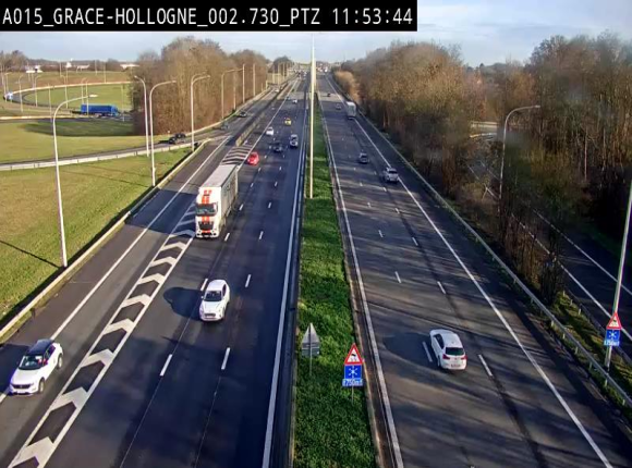 Caméra trafic Belgique - Grâce-Hollogne - E42, jonction avec A604, direction Loncin/Aéroport de Liège - BK 3.2