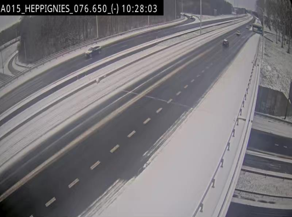 Webcam autoroute Belgique - Heppignies - E42 direction Namur - BK 76.4