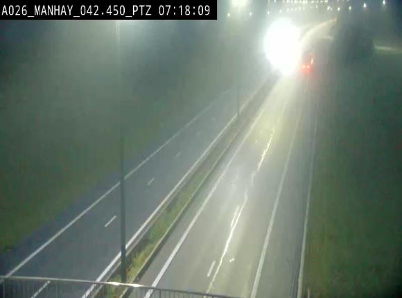 Webcam autoroute A26/E25 à hauteur de Manhay, à la jonction avec la N651 en direction de Liège - BK 42.4